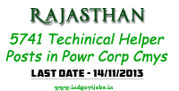 Rajasthan Technical Helper Recruitment 2013