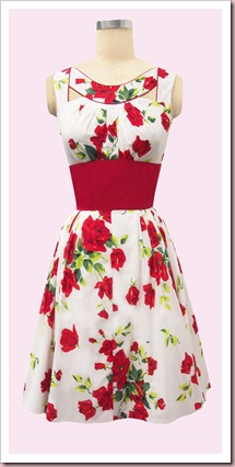 Red Roses Patio dress