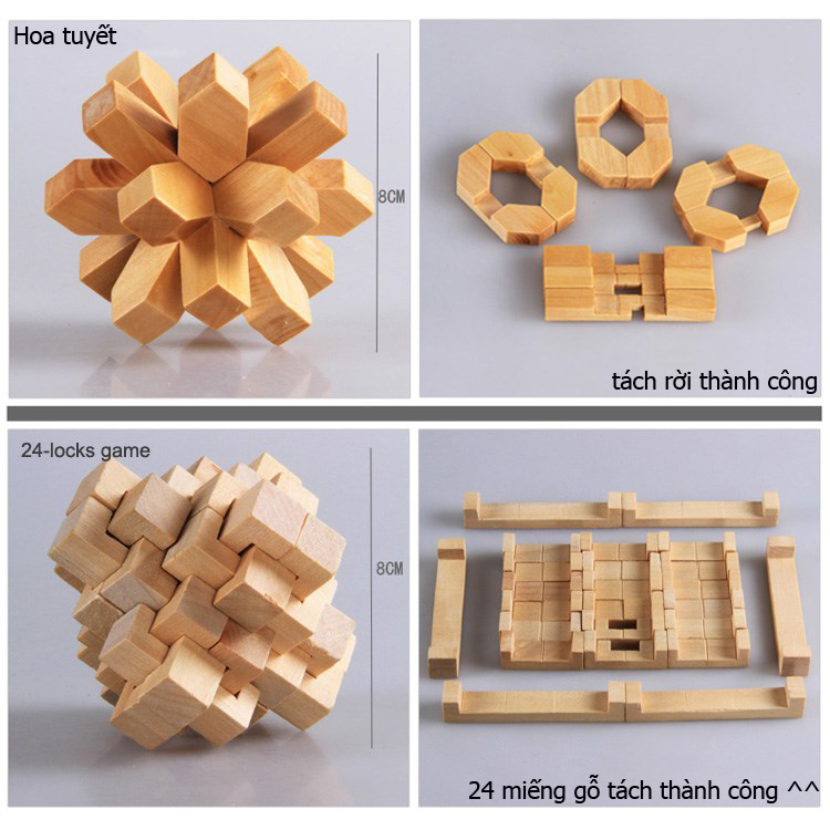 Trò chơi tháo gỗ 6 món Woodtoy BT11