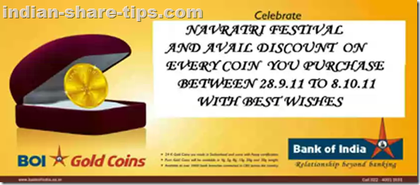 bank of india gold coin sale on navratri festival