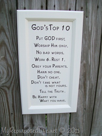 God's Top 10 Sign