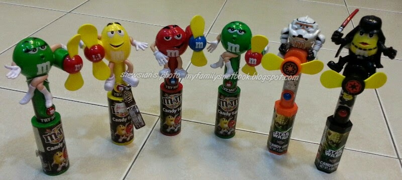 My family's net book: M&M Character candy fan toys