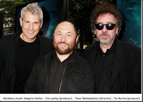 Jim Lemley,Timur Bekmambetov and Tim Burton