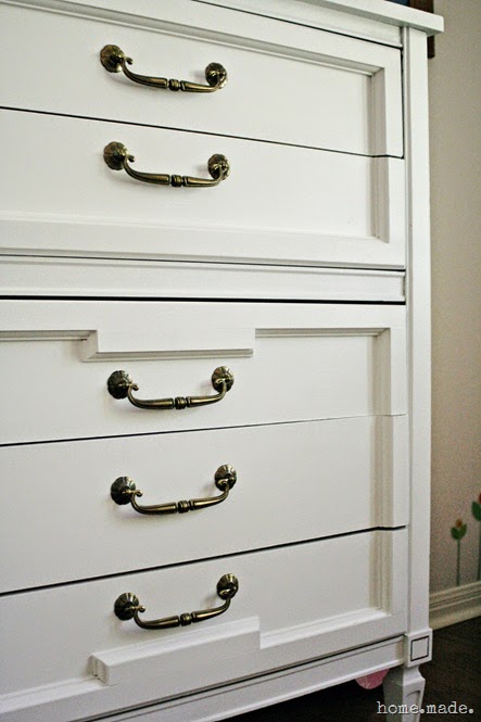 White and Brass Dresser