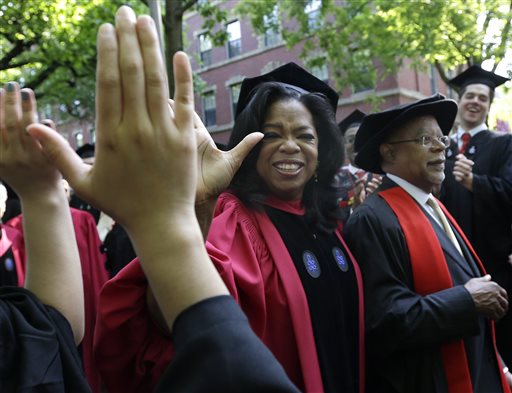Tea and Tampons: Oprah Speaks at Harvard Commencement Ceremony