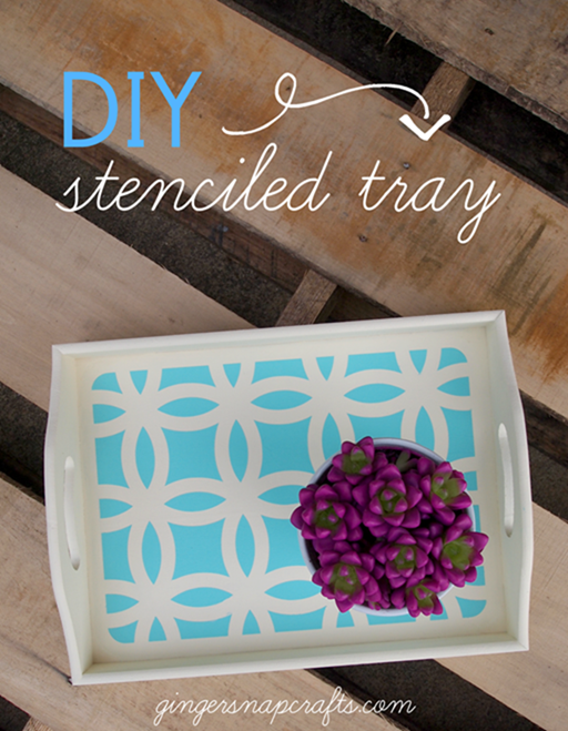 DIY Stenciled Tray with SilhouetteAmerica.com at GingerSnapCrafts.com #SilhouetteCAMEO #SilhouettePortrait #gingersnapcrafts_thumb[3]