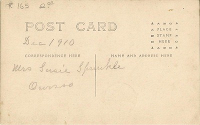 Postcard Suzie 1910 from Jen back
