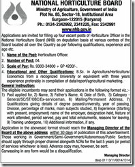 National Horticulture Board - ww.IndGovtJobs.in