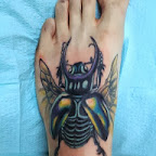 foot big bug - tattoos for women