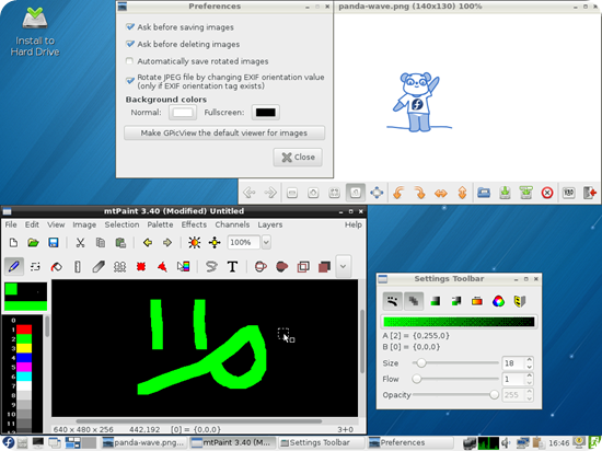 mtpaint Fedora18LXDE05