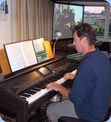 Peter Littlejohn played the Club's Clavinova which he is unfamiliar with but made it sound great with rhythms to boot!