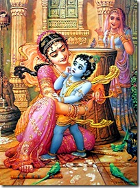 Krishna caught by Yashoda
