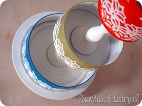 3-Tier organization using old tins and candlesticks {Sawdust & Embryos}