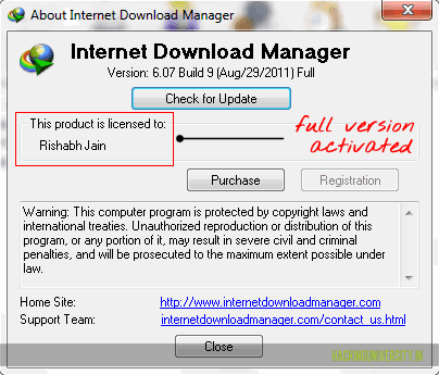 Internet Download Manager V.6.07 Build 9 Full