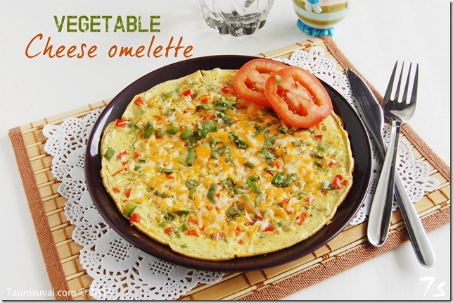 Vegetable cheese omelette