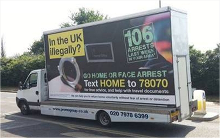 The Home Office anti-immigration van
