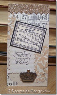 Susan's calendar August