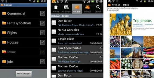aplicacion de Hotmail para Android
