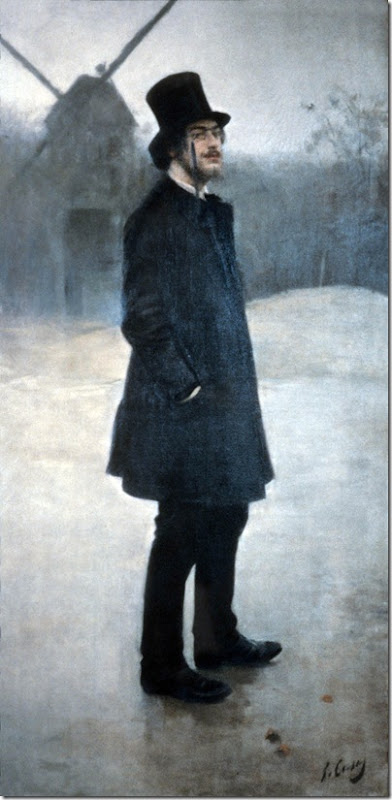 Ramón Casas
Erik Satie (El bohemio; Poet of Montmartre), 1891
oil on canvas, 198.8 x 99.7 cm (78 1/4 x 39 1/4)
Northwestern University Library