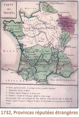 1732 províncias reputadas estrangièras