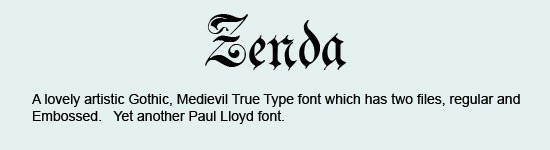 Zenda-Font