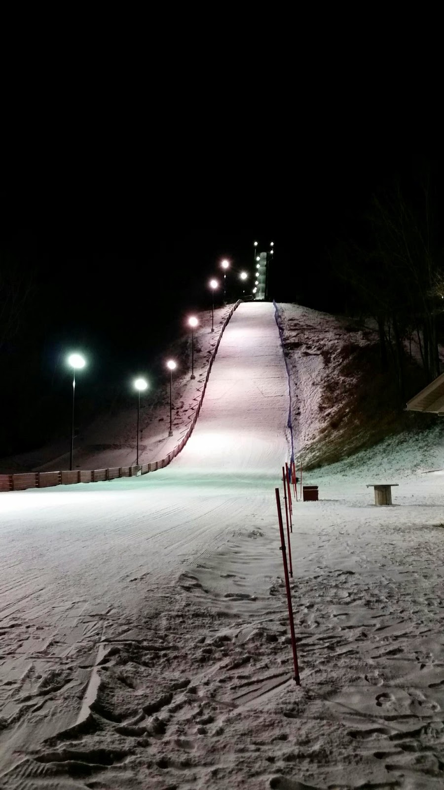 replanted.chicagoan Hyland Ski Jump Hill night, Bloomington, MN