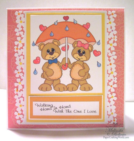 bear umbrella spring clipart digital stamp500