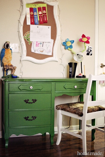 Green Desk Makeover home.made.