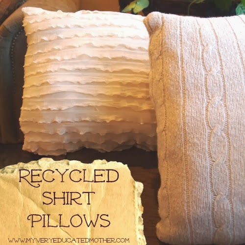 #Recycled Shirt Pillows