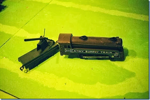 Marx #500 Army Supply Train Loco & scratchbuilt gun car