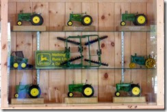 John Deere toy collection in public meeting hall