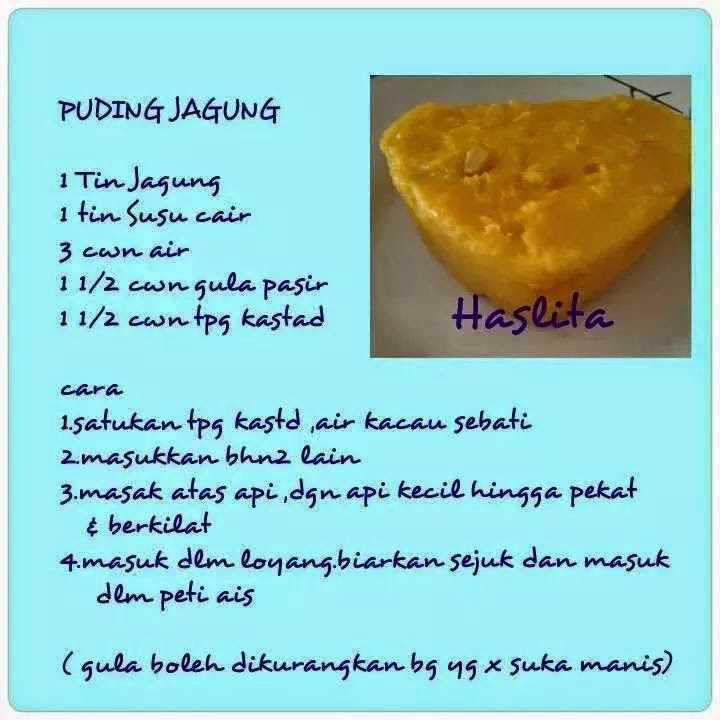 The Colour of Life: Resepi Puding Jagung Mudah & Sedap!