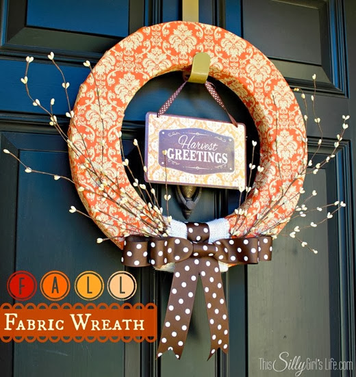 fall fabric wreath #wreath