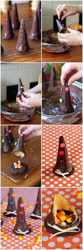 How to make Halloween Witches Hats - bakingmakesthingsbetter.com 