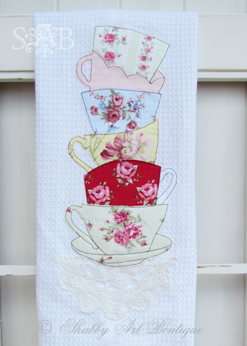 Shabby Art Boutique Tea Towel pattern 4
