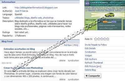 Enlazar Facebook y blog con aplicación Networkedblogs