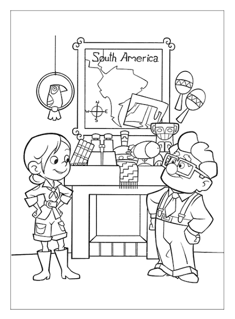 UP COLORING PAGES
