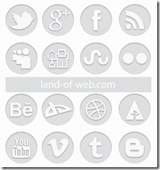 light gray social icon pack