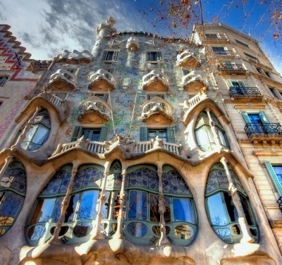 Barcelone : La Casa Battlo, oeuvre de Gaudi