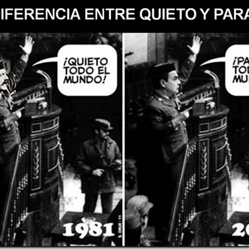 Diferencia entre quieto y parado (humor crisis y Zapatero)