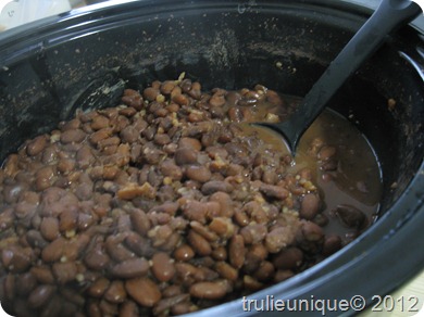 homemade refried beans, crockpot beans, vegitarian beans, pinto beans, 