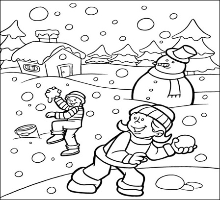 jocuri de iarna-desene de colorat jocuri de iarna-desene de colorat