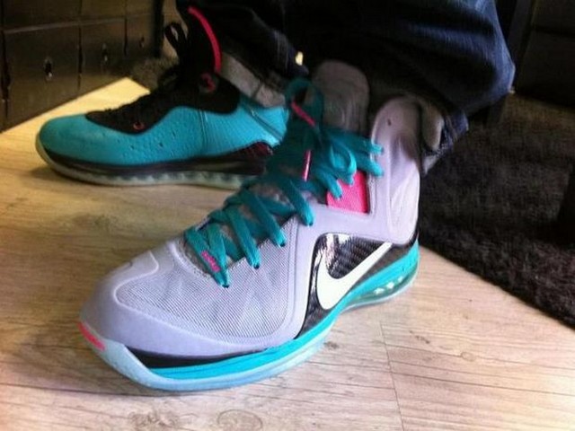 Newest Nike Zoom Lebron 9 P.S Elite SVSM Green Black Gold Lebron