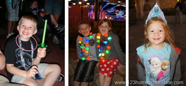 glow sticks help families stay to gether at Disney World at Night and give kids a night light glow sticks help families stay to gether at Disney World at Night and give kids a night light