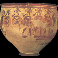 17.- Vaso de los guerreros. Micenas