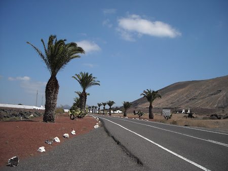 Drumurile publice din Lanzarote, partea de sud a insulei