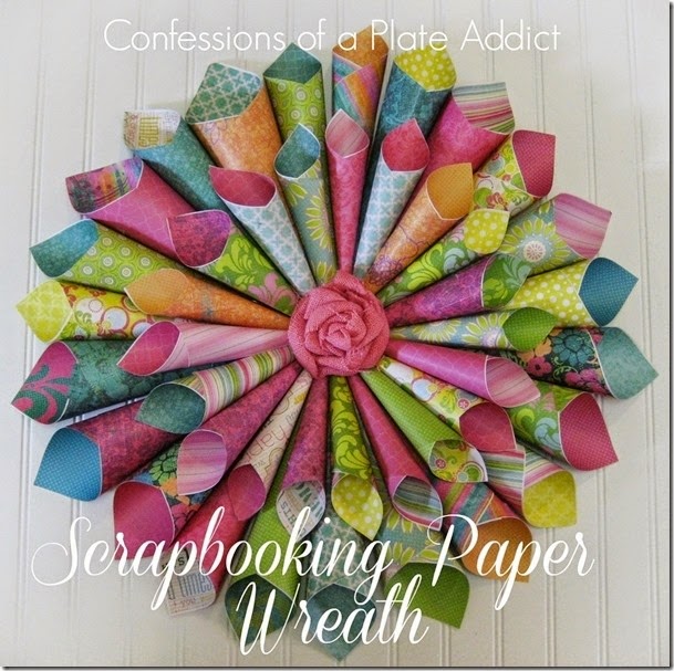 CONFESSIONS OF A PLATE ADDICT Scrapbooking Paper Wreath
