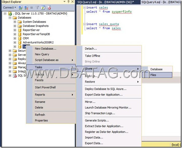 Database Solutions: SHRINK LOG File SQL