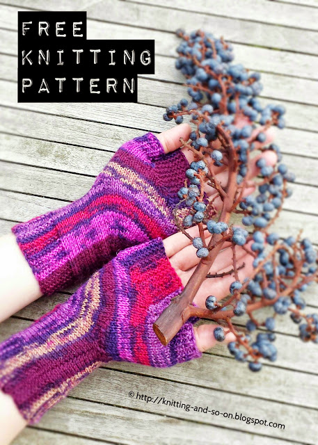 Knitting and so on: U Turn Mitts - Free Pattern