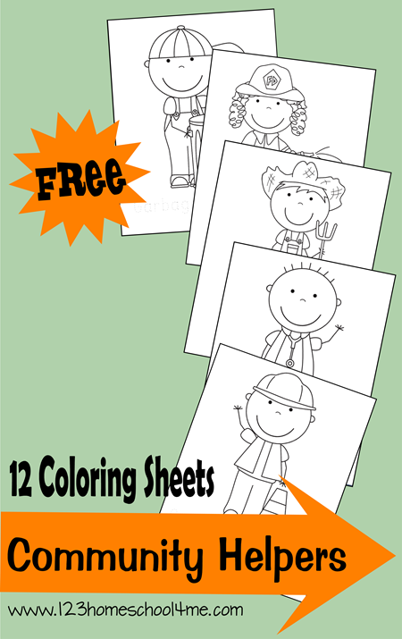 FREE Community Helper Coloring Pages - These free printable coloring sheets are great for a unit for preschool, kindergarten, 1st grade FREE Community Helper Coloring Pages - These free printable coloring sheets are great for a unit for preschool, kindergarten, 1st grade